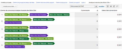 google-analytics--multichannel-groupe de canaux personnalise-not-provided-trafic-naturel-marque-ptimisation-conversion