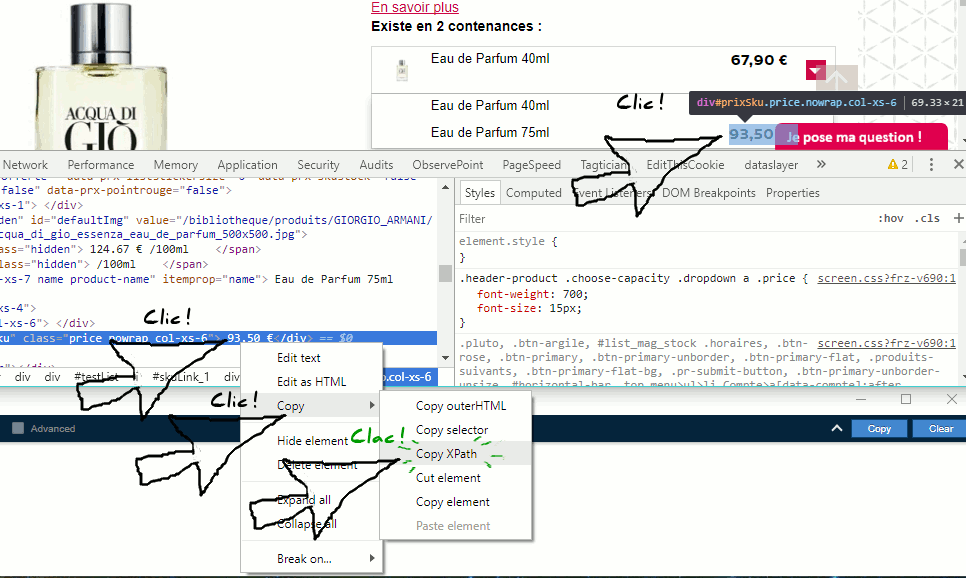 srapping-ecommerce-google-sheet-data-studio-scrap-xpath-console