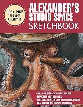 Alexander's Studio Space: Capture Your Creative Vision with Style | 106+ Blank Pages 8.5"x11" for Drawing, Sketching, and Journaling.
