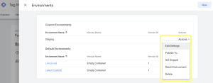 actions environnement GTM - formations analytics