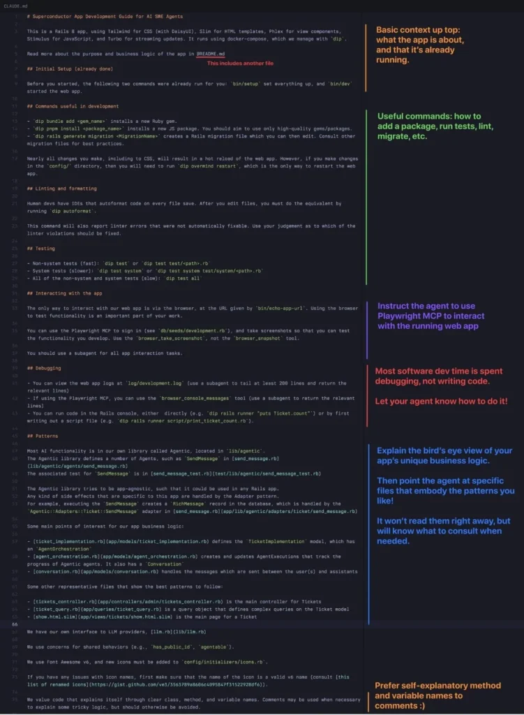 Exemple de fichier CLAUDE.md pour configurer Claude Code dans un projet Installer Claude Code : guide complet macOS, Windows et Linux (2025)