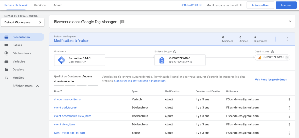 google tag manager gtm overview Google Tag Manager change quoi dans son interface ?