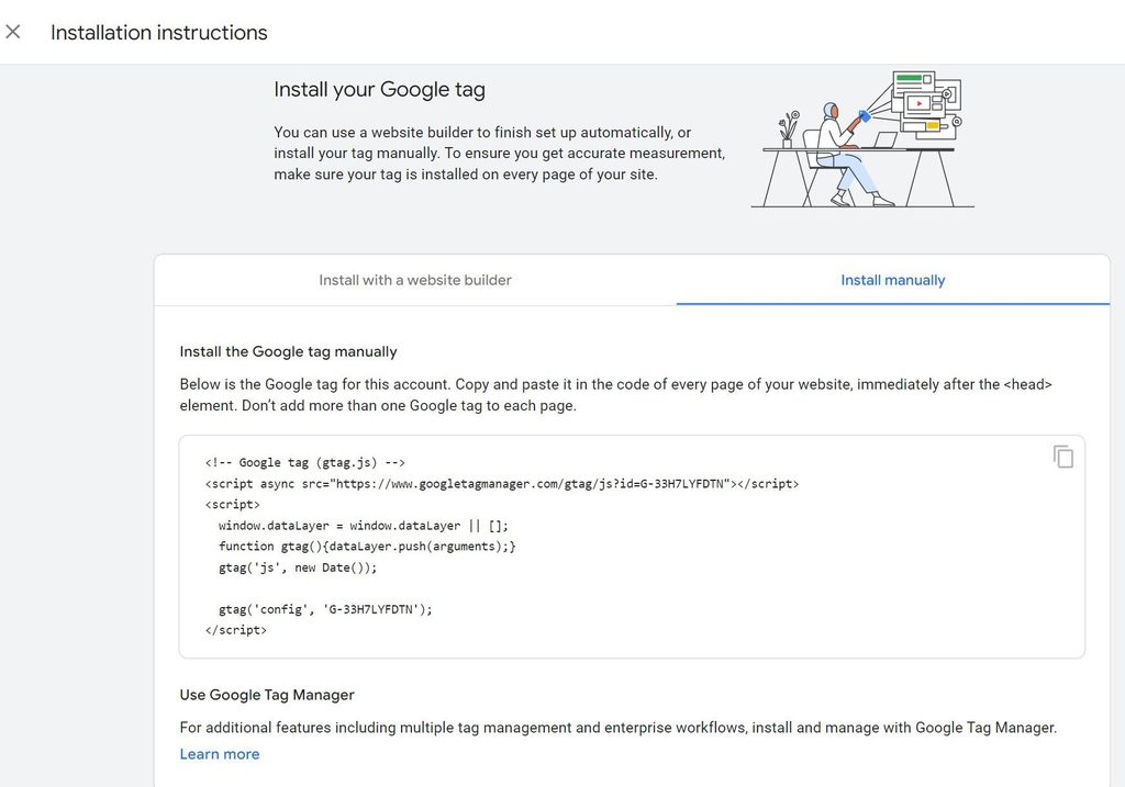 Google tag via gtag Google Tag Manager - code 1 Guide comment gérer la fin du support gtm.js