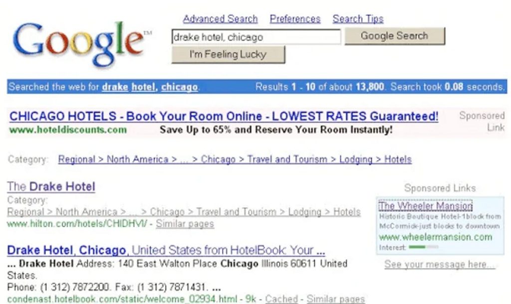 ui google adwords 2000 Histoire de Google : les dates clés à connaître