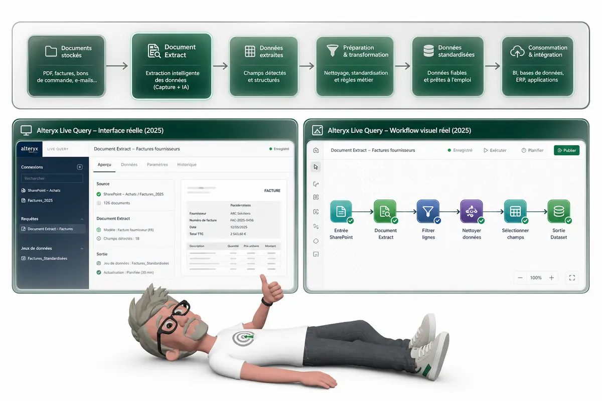 Comment Alteryx Live Query traite-t-il les factures PDF ? Comment Alteryx Live Query traite les factures PDF avec BigQuery ?