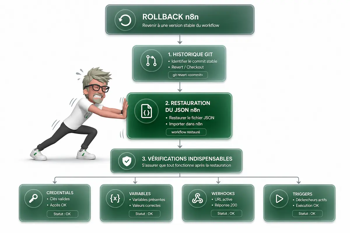 Comment r&eacute;ussir son n8n workflow versioning ?
